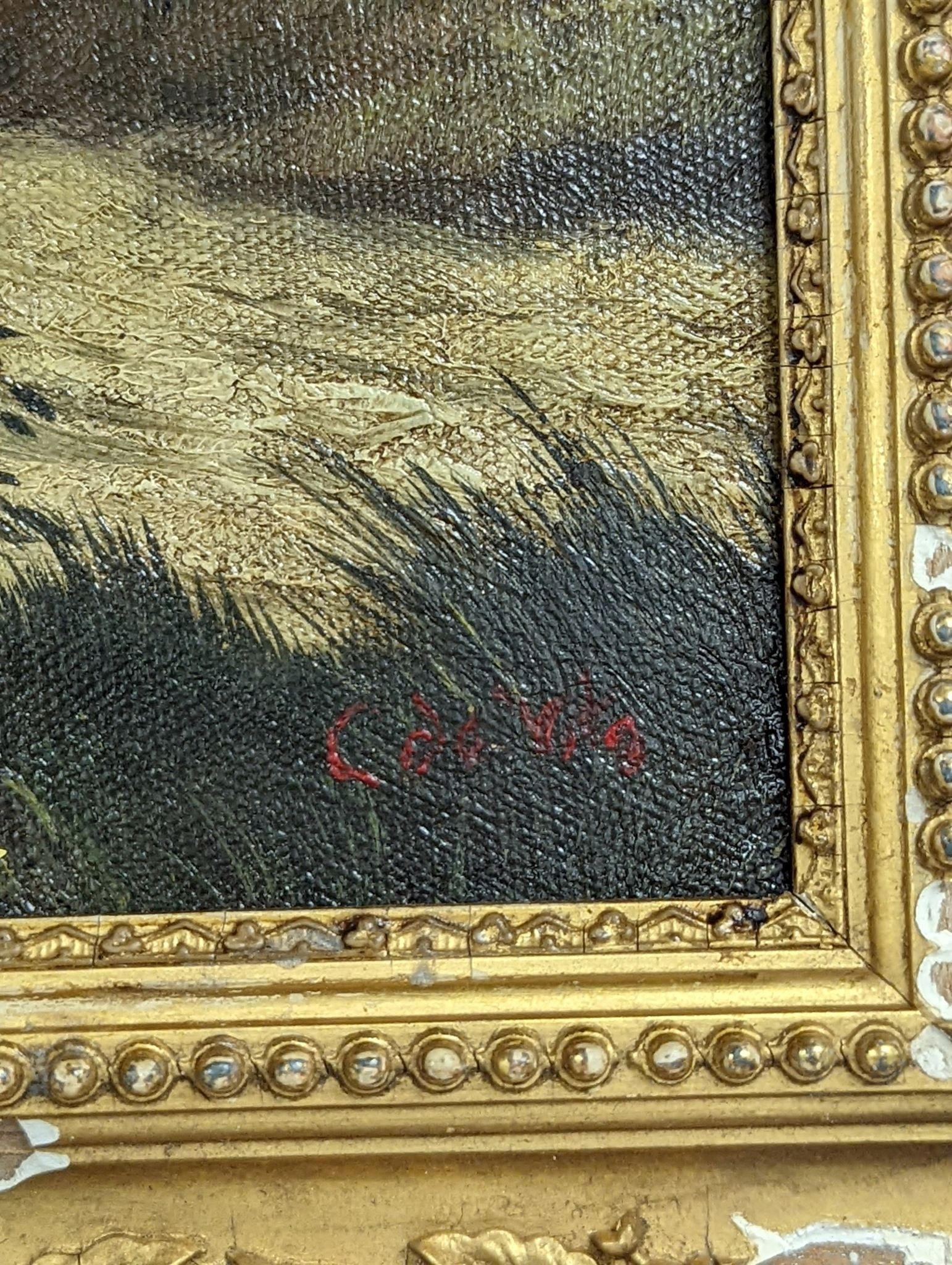 C. Da Vito, oil on board, Italianate landscape, signed, 28 x 23cm